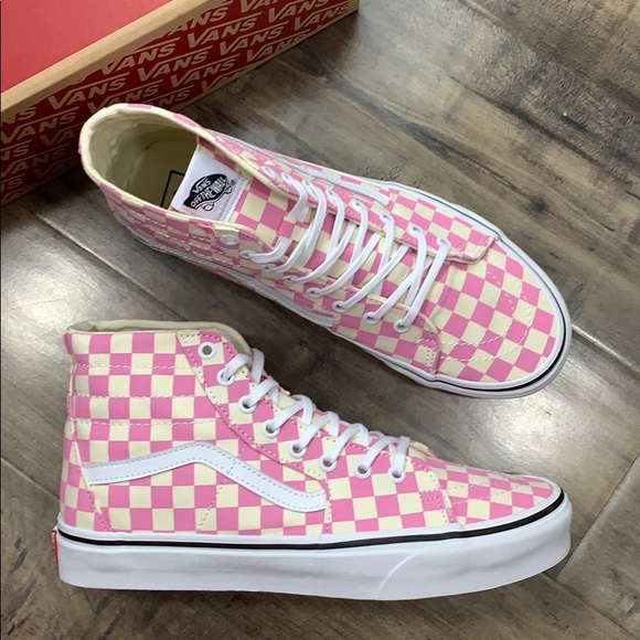 VANS Sk-8-Hi Tapered CHECKERBOARD Fchsapktrwt men’ - Picture 14 of 16